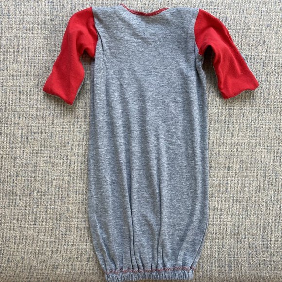 Carthage College handmade upcycled t-shirt newborn gown infant sleep sack - Picture 8 of 9